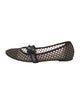 Christian Dior Mesh Bow Accents Mary Jane Flats