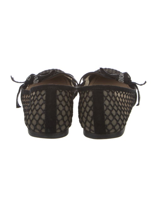 Christian Dior Mesh Bow Accents Mary Jane Flats