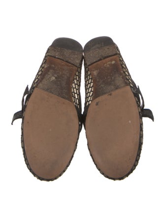 Christian Dior Mesh Bow Accents Mary Jane Flats