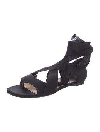 Christian Dior Neoprene Grosgrain Trim Gladiator Sandals