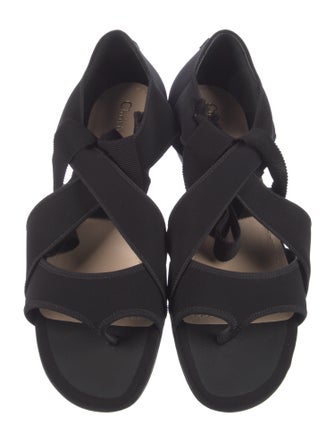 Christian Dior Neoprene Grosgrain Trim Gladiator Sandals