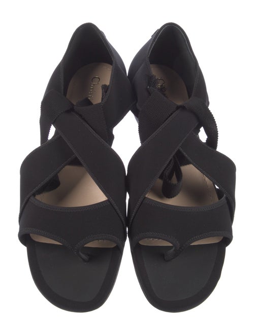 Christian Dior Neoprene Grosgrain Trim Gladiator Sandals