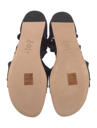 Christian Dior Neoprene Grosgrain Trim Gladiator Sandals