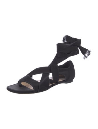 Christian Dior Neoprene Grosgrain Trim Gladiator Sandals
