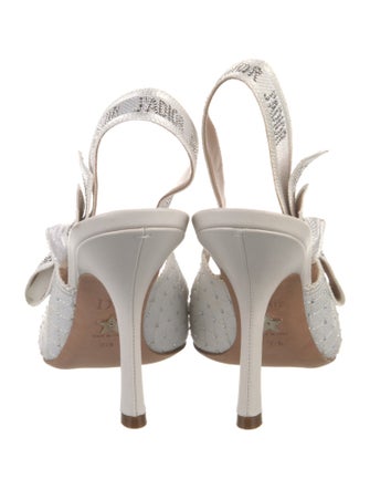 Christian Dior Bow Accents Slingback Pumps