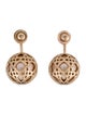 Christian Dior Faux Pearl Secret Cannage Drop Earrings