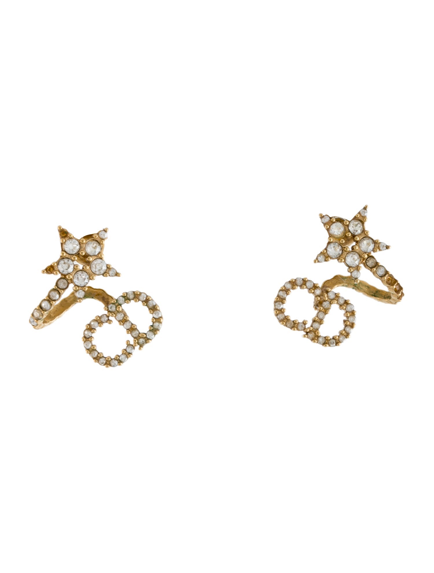 Christian Dior Crystal Clair D Lune Earrings