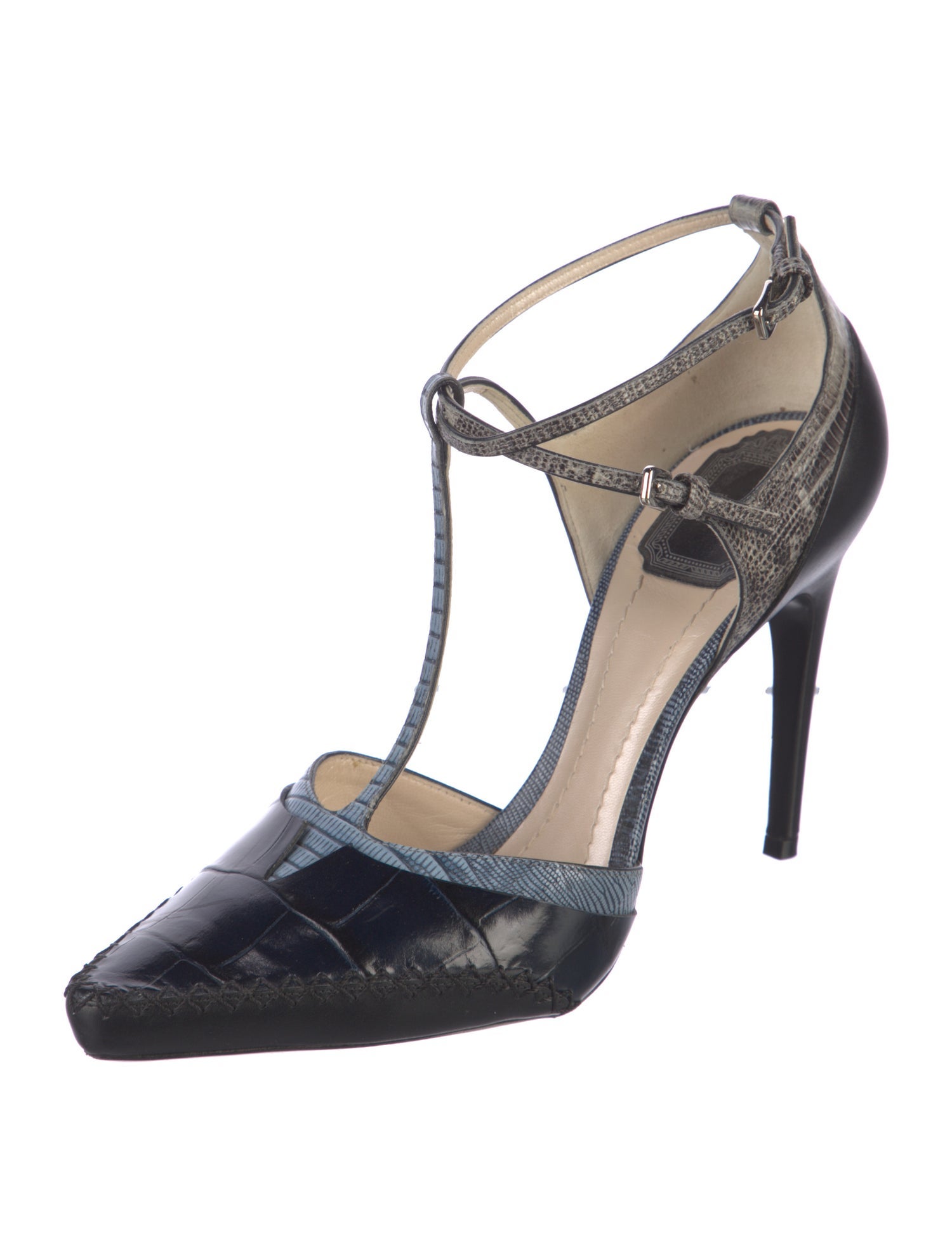 Christian Dior Leather T-Strap Pumps