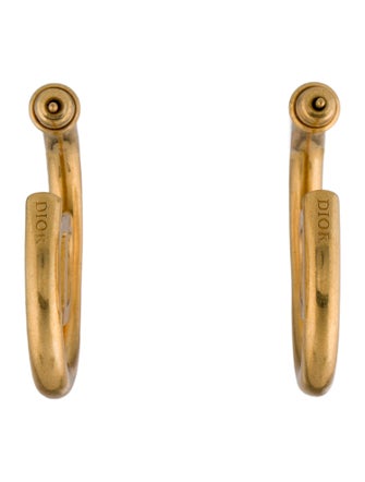 Christian Dior Faux Pearl 30 Montaigne Hoop Earrings