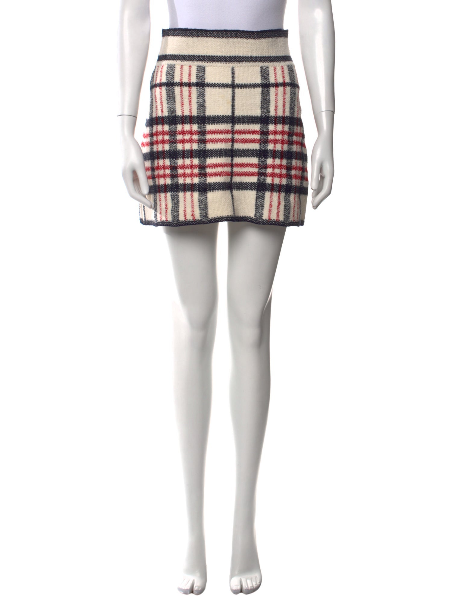 Christian Dior Plaid Print Mini Skirt