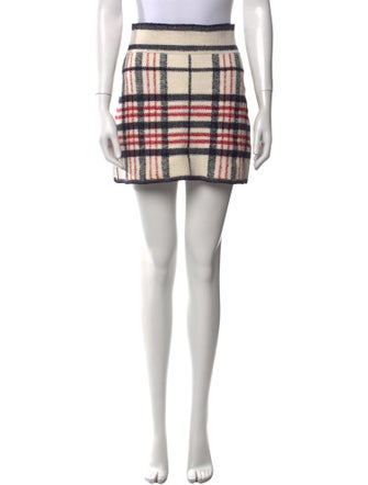 Christian Dior Plaid Print Mini Skirt