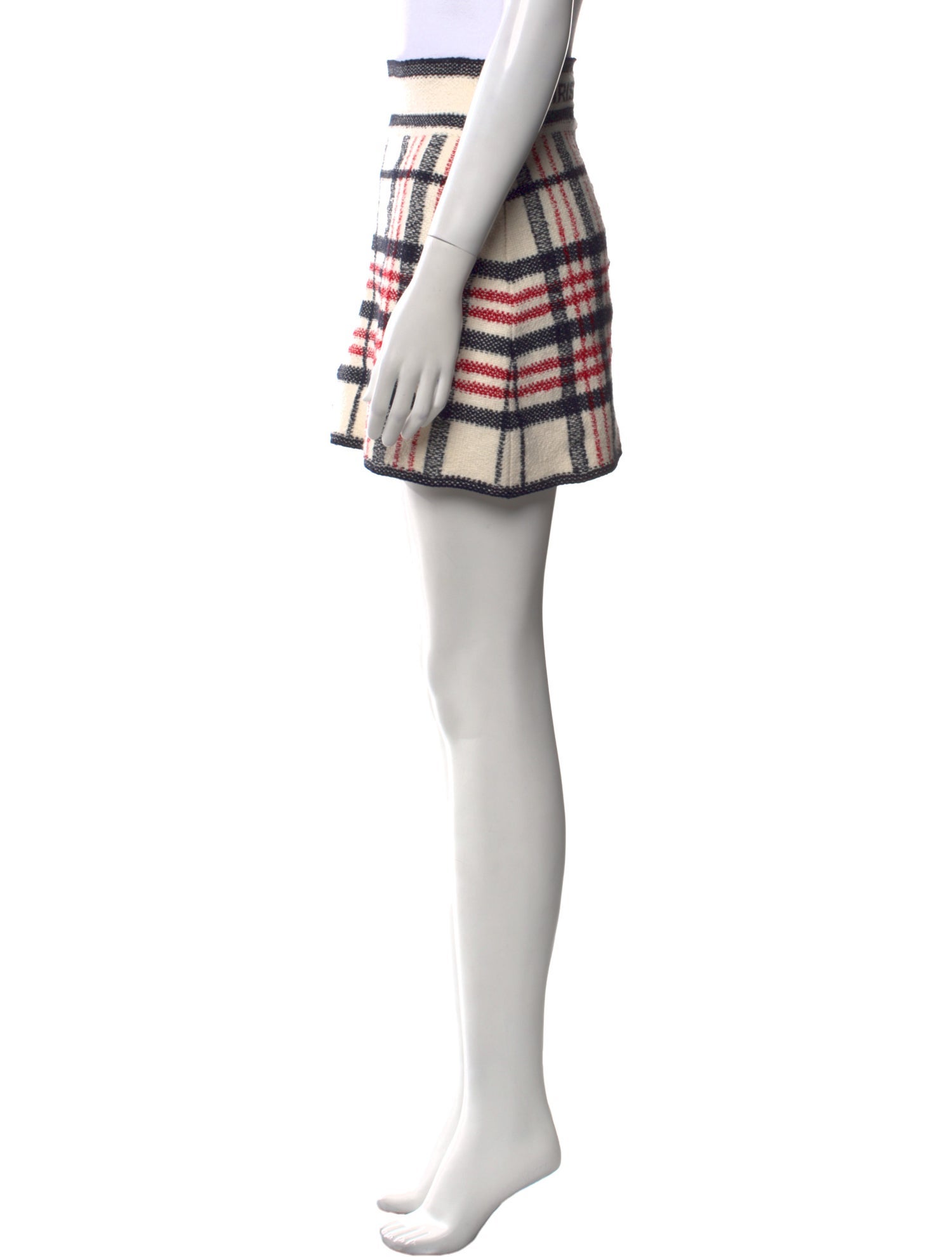 Christian Dior Plaid Print Mini Skirt