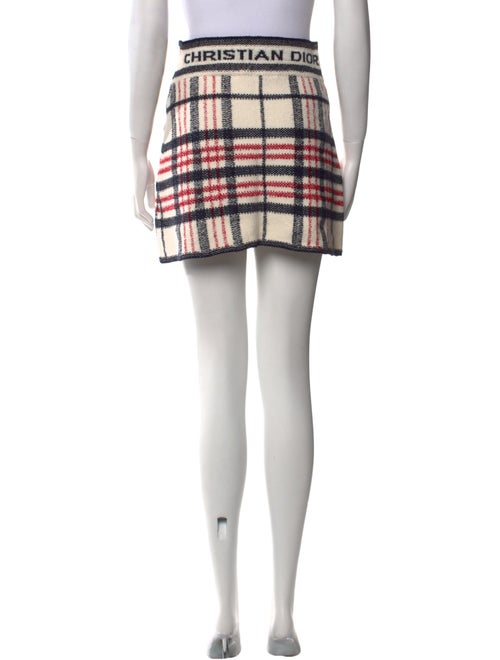 Christian Dior Plaid Print Mini Skirt