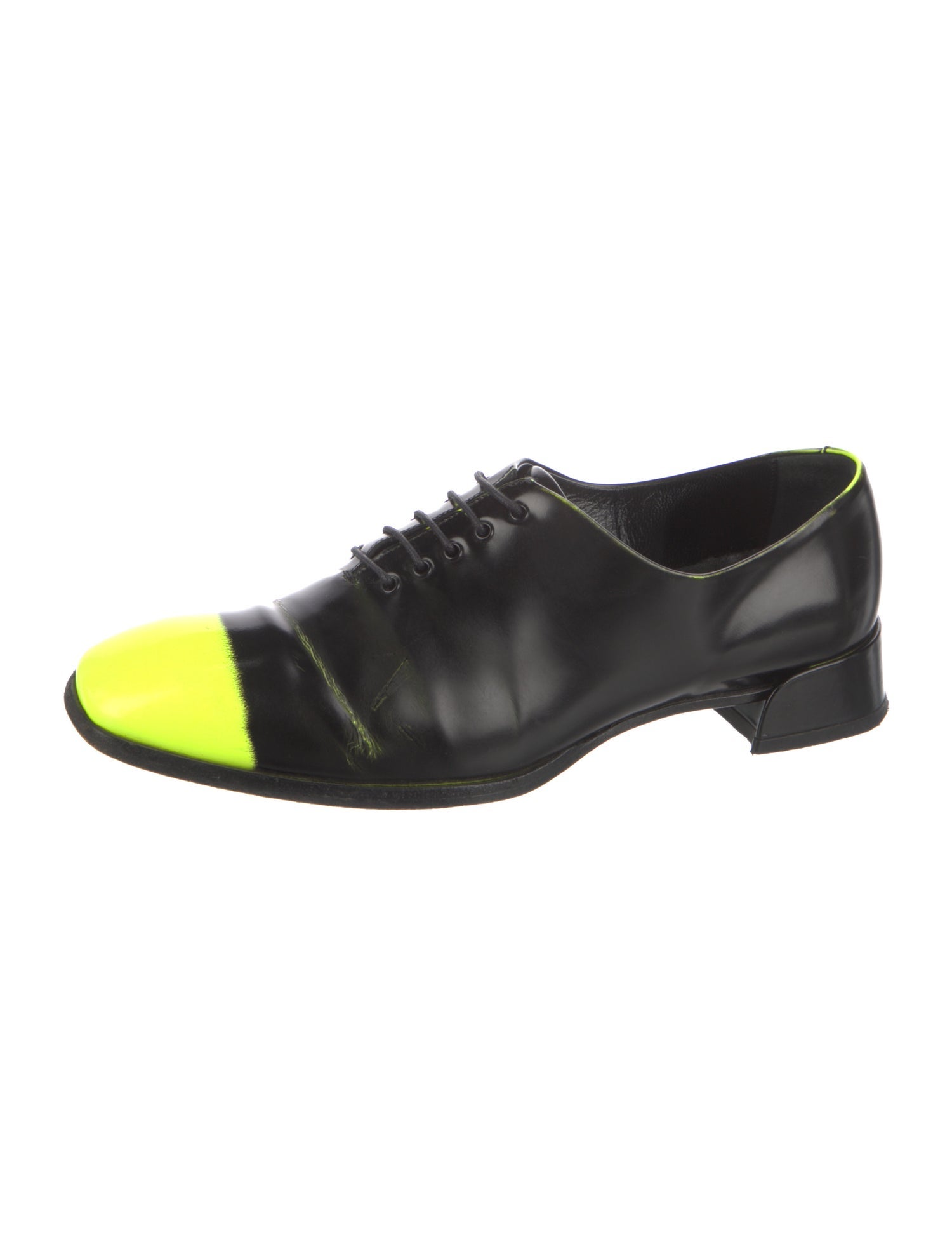 Christian Dior Leather Colorblock Pattern Oxfords