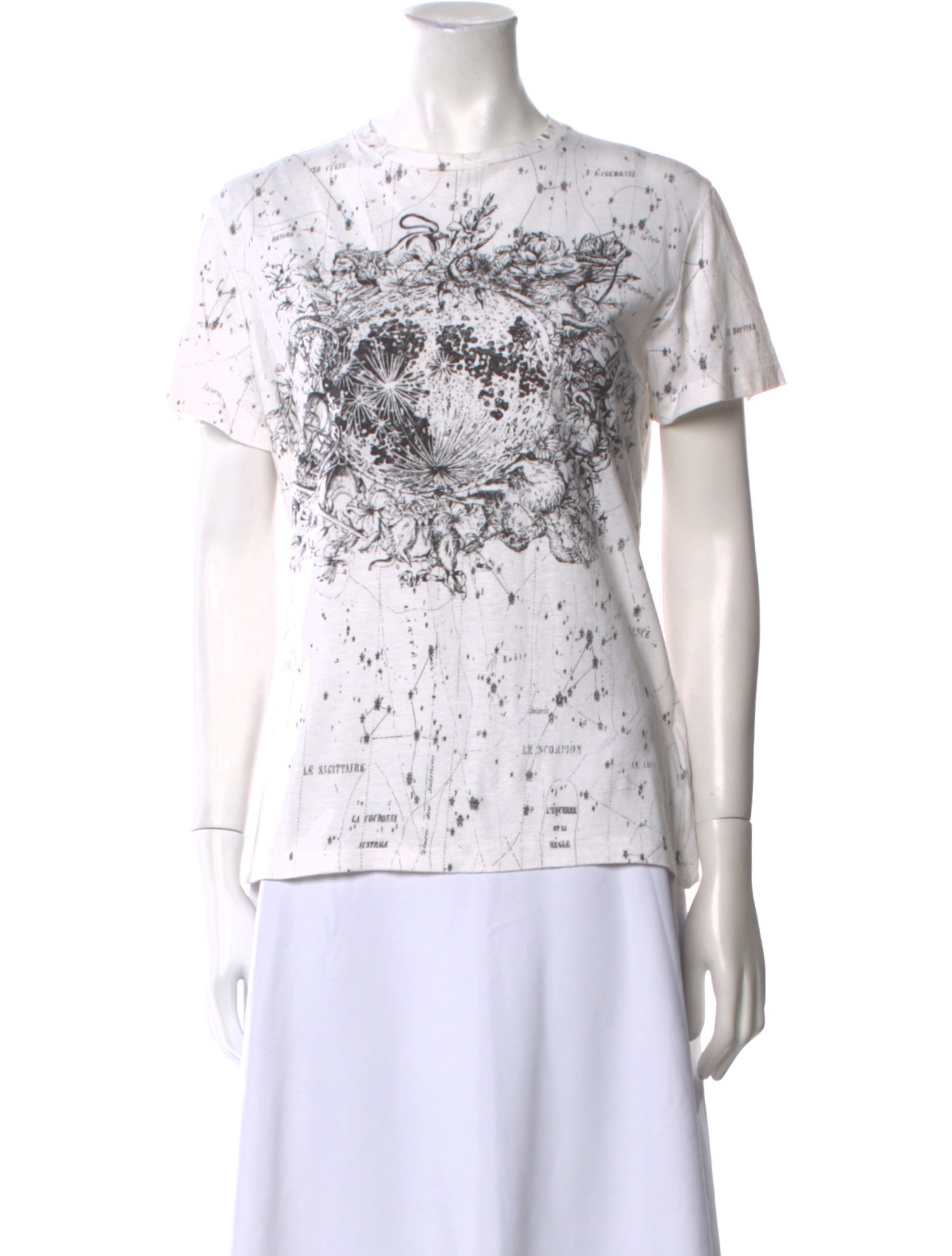 Christian Dior Graphic Print Crew Neck T-Shirt w/ Tags