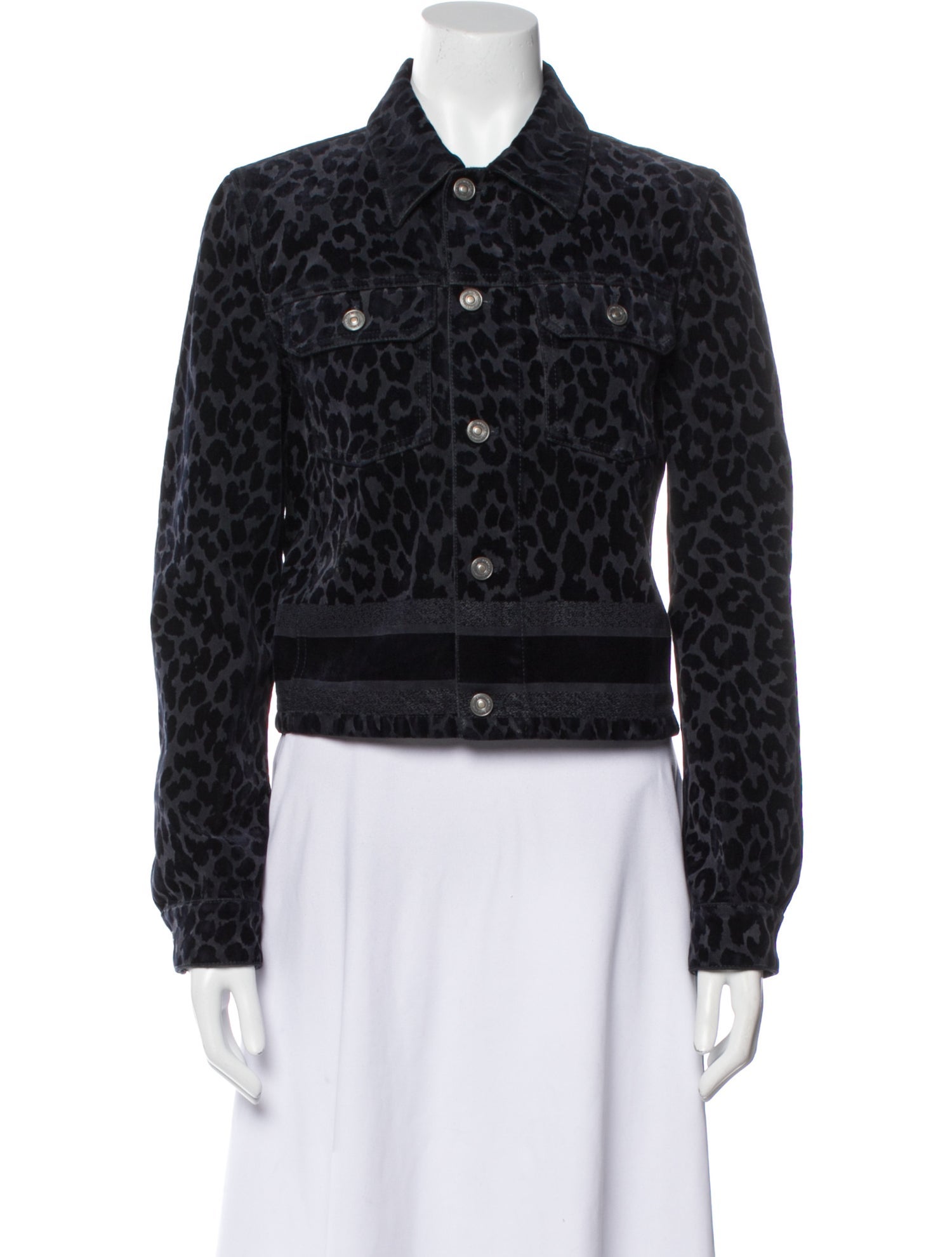 Christian Dior 2021 Animal Print Denim Jacket