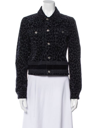 Christian Dior 2021 Animal Print Denim Jacket