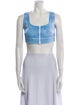 Christian Dior Square Neckline Sleeveless Crop Top