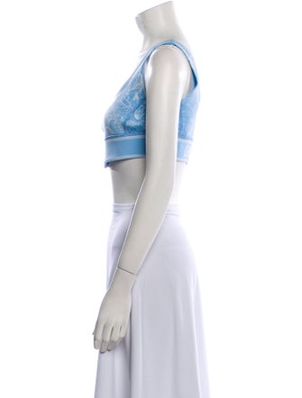 Christian Dior Square Neckline Sleeveless Crop Top