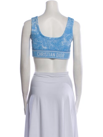 Christian Dior Square Neckline Sleeveless Crop Top