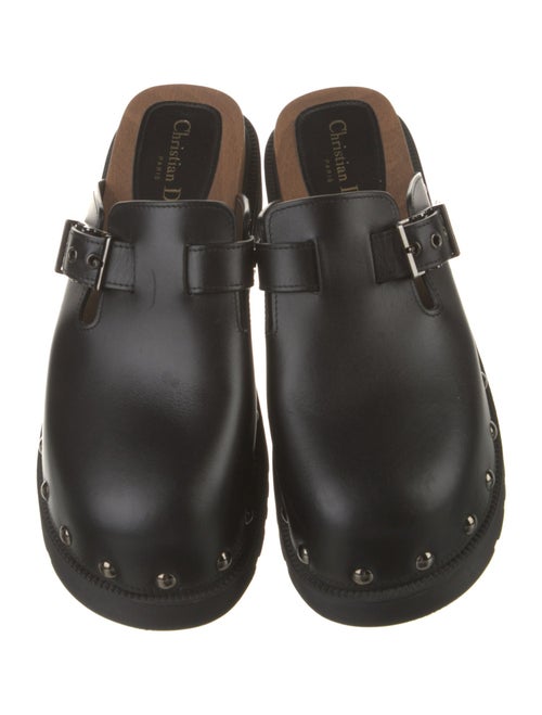 Christian Dior Leather Studded Accents Mules