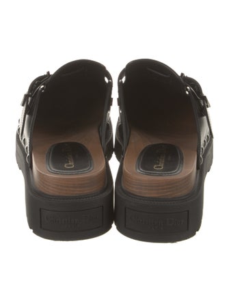 Christian Dior Leather Studded Accents Mules