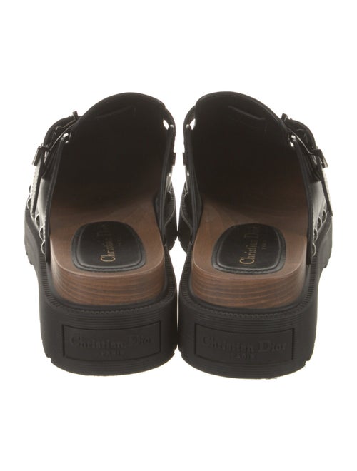 Christian Dior Leather Studded Accents Mules