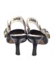 Christian Dior Leather Bow Accents Slingback Sandals