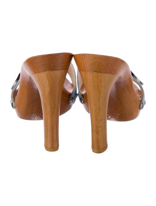 Christian Dior Denim Studded Accents Slides