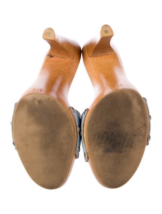 Christian Dior Denim Studded Accents Slides