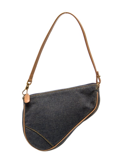 Christian Dior Denim Saddle Pochette