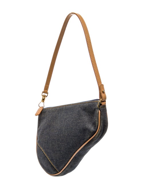 Christian Dior Denim Saddle Pochette