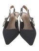 Christian Dior Printed Bow Accents Slingback Pumps