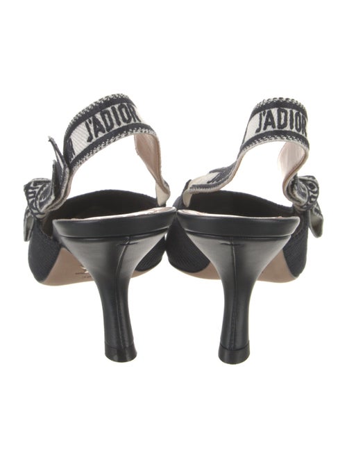 Christian Dior Printed Bow Accents Slingback Pumps