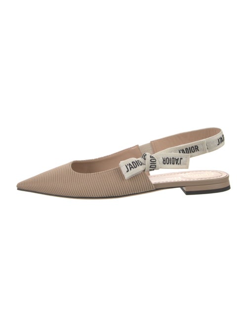 Christian Dior Canvas Printed Slingback Flats