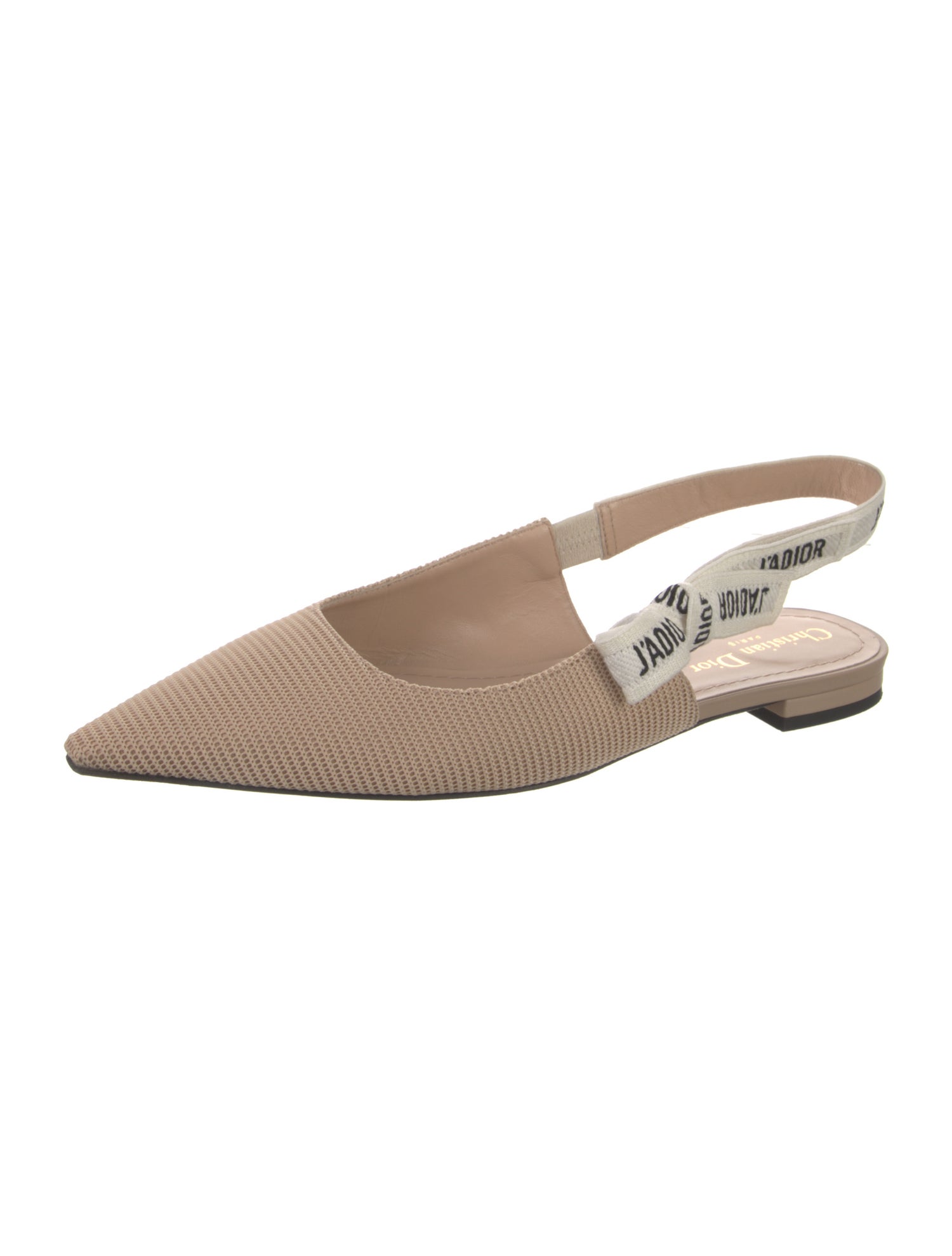 Christian Dior Canvas Printed Slingback Flats