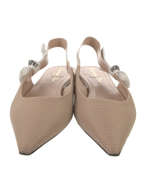 Christian Dior Canvas Printed Slingback Flats