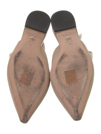 Christian Dior Canvas Printed Slingback Flats