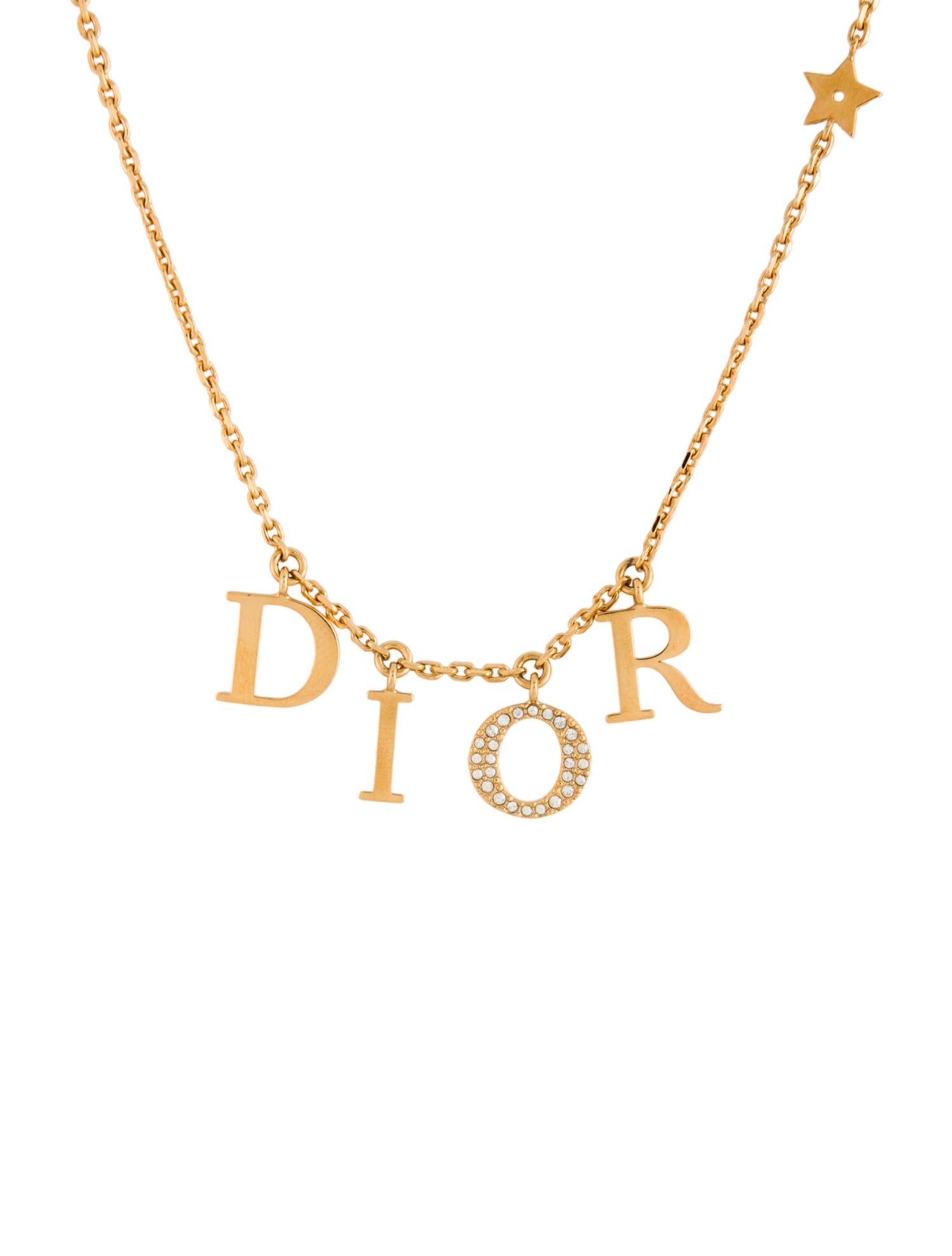 Christian Dior Crystal DIOR Revolution Pendant Necklace