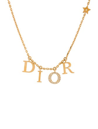 Christian Dior Crystal DIOR Revolution Pendant Necklace