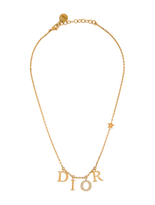 Christian Dior Crystal DIOR Revolution Pendant Necklace