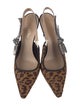 Christian Dior Ponyhair Animal Print Slingback Pumps