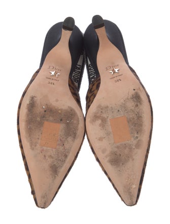 Christian Dior Ponyhair Animal Print Slingback Pumps
