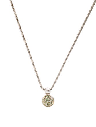 Christian Dior Crystal Pendant Necklace