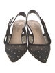 Christian Dior Mesh Bow Accents Slingback Pumps