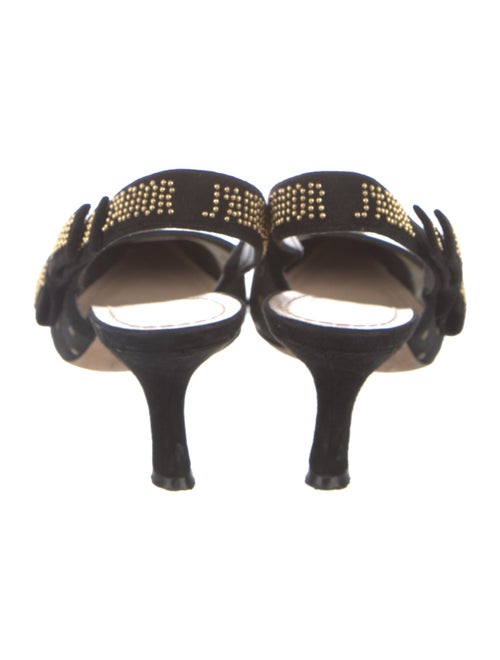 Christian Dior Mesh Bow Accents Slingback Pumps