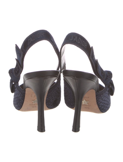 Christian Dior Velvet Bow Accents Slingback Pumps