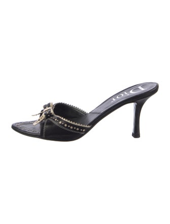 Christian Dior Leather Lasercut Accents Slides
