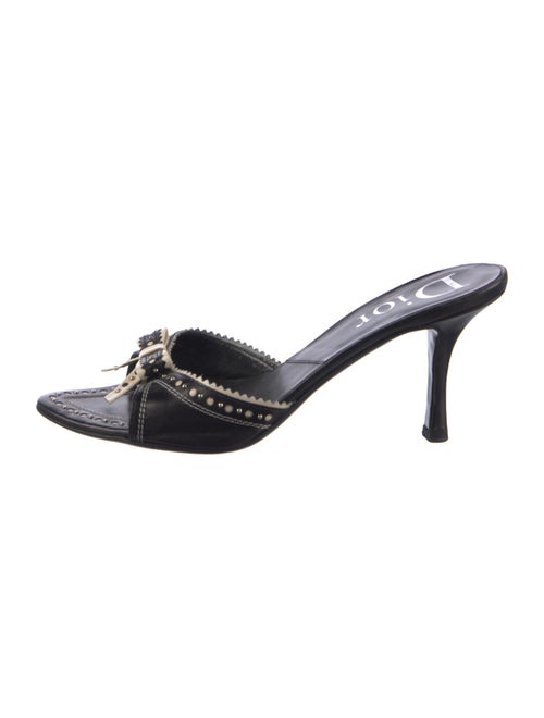 Christian Dior Leather Lasercut Accents Slides