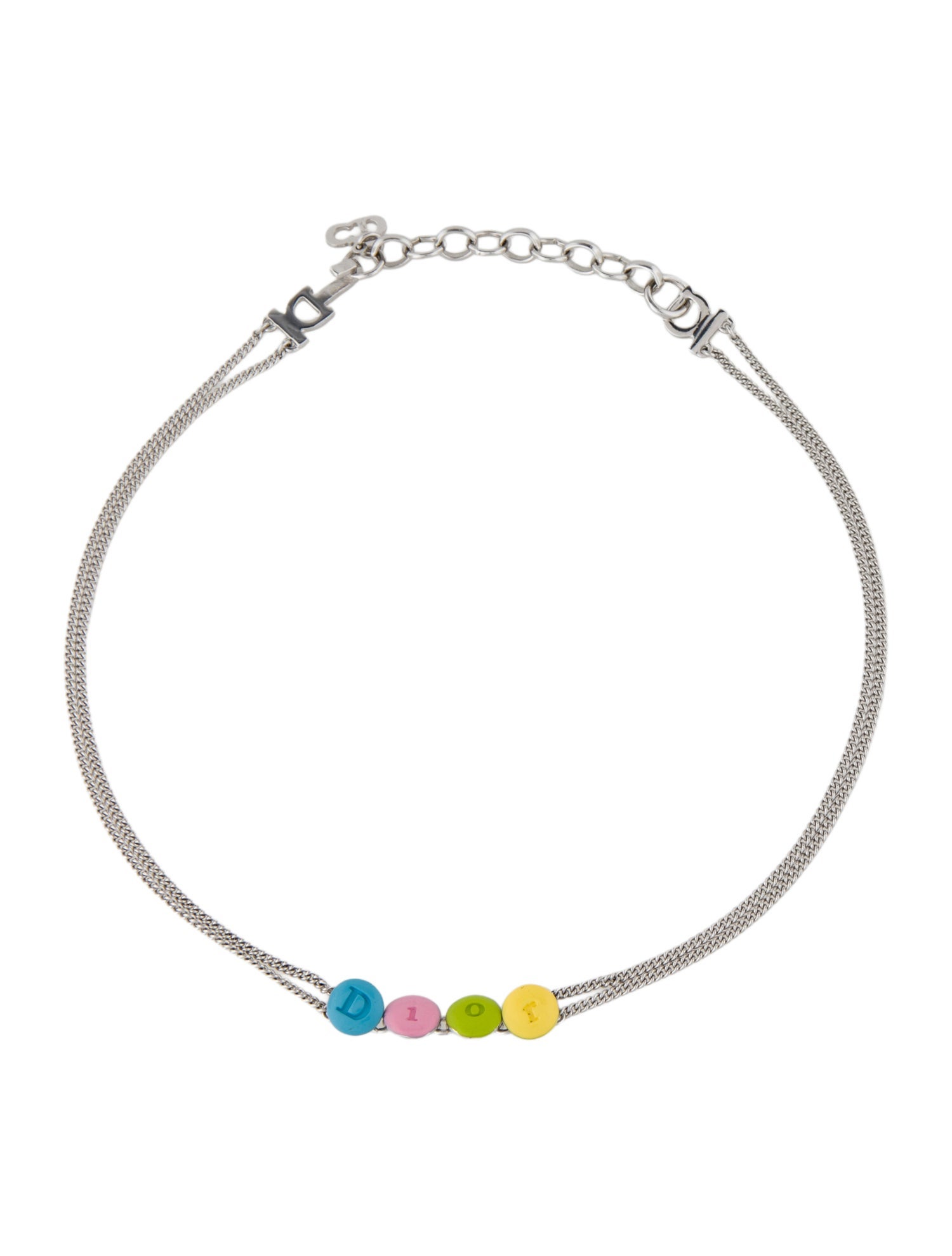 Christian Dior Vintage Enamel Candy Choker Necklace